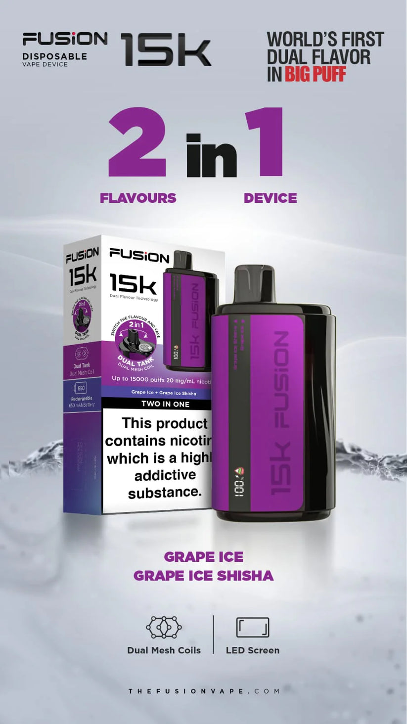 FUSION 15K GRAPE ICE - GRAPE ICE SHISHA