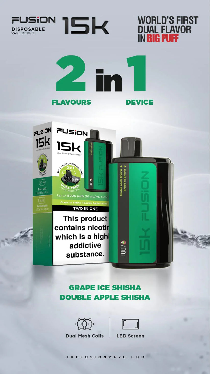 FUSION 15K GRAPE SHISHA-DBL APPLE SHISHA