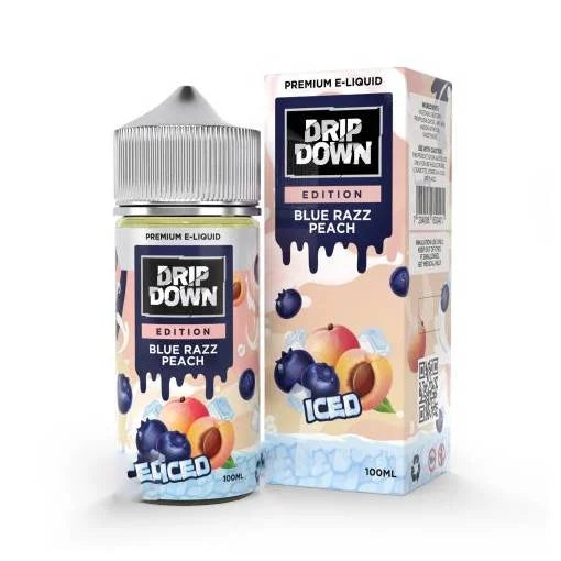 DRIP DOWN BLUE RAZZ PEACH ICED 50MG 30ML