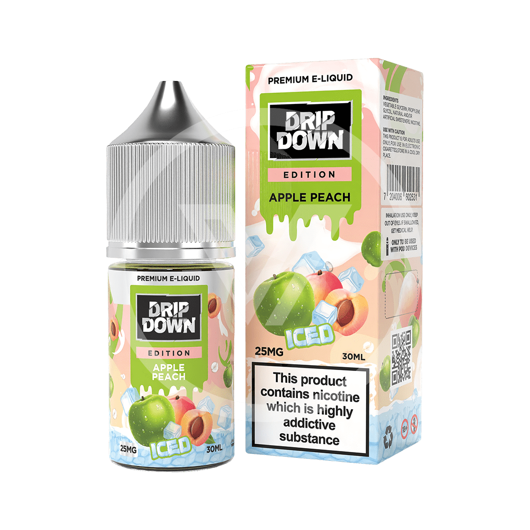 DRIP DOWN APPLE PEACH ICED 25MG 30ML