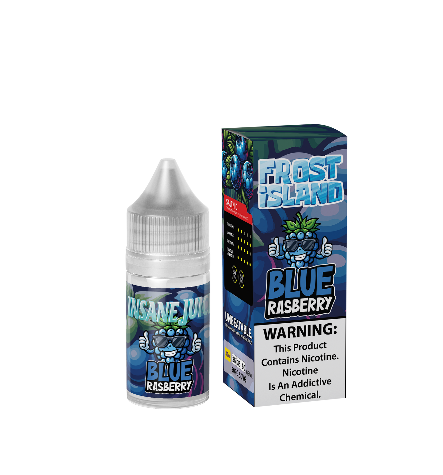 INSANE FROST BLUE RASPBERRY 50MG 30ML