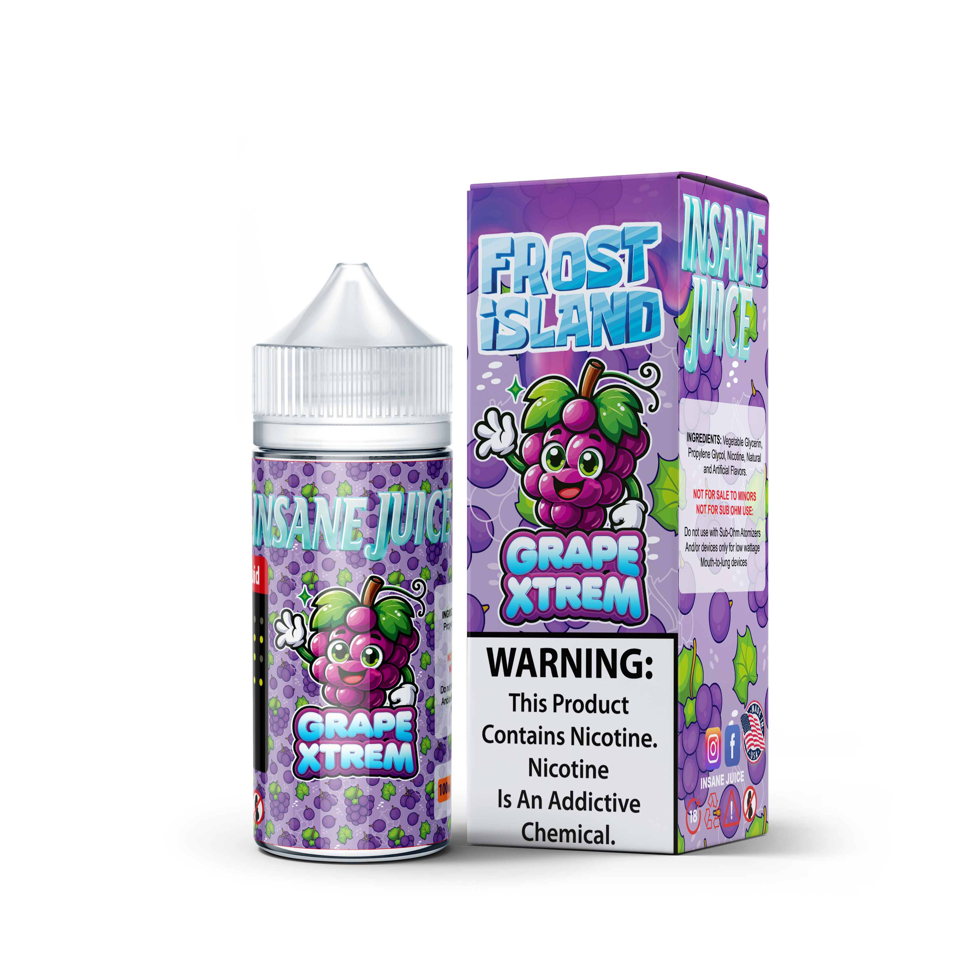 INSANE FROST ISLAND GRAPE EXTREME 3MG 10