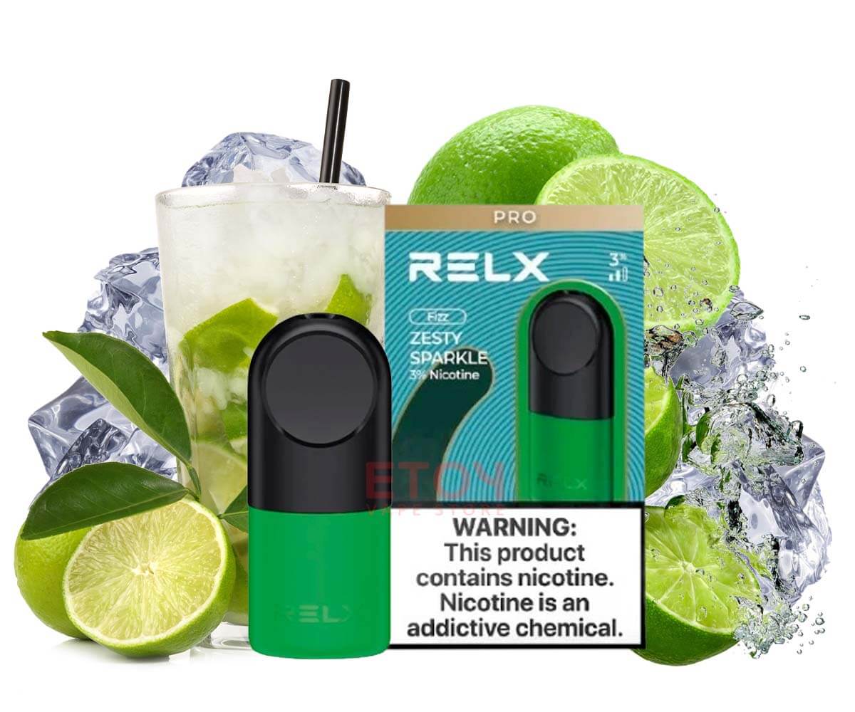RELX POD ZESTY SPARKLE 3%LIME SPARKLE