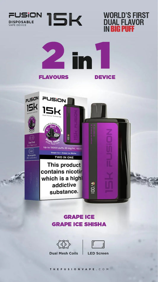 FUSION 15K GRAPE ICE - GRAPE ICE SHISHA