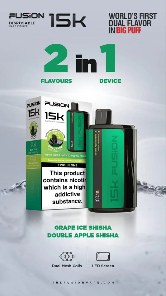 FUSION 15K GRAPE SHISHA-DBL APPLE SHISHA