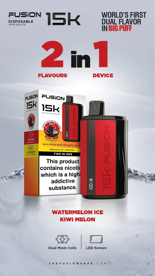FUSION 15K WATERMELON ICE - KIWI MELON