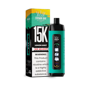 AL FAKHER CROWN BAR ICE ADJUST DISPOSABLE LEMON MINT 15K PUFFS