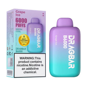 DRAGBAR DISPOSABLE 6000 PUFFS - GRAPE ICE