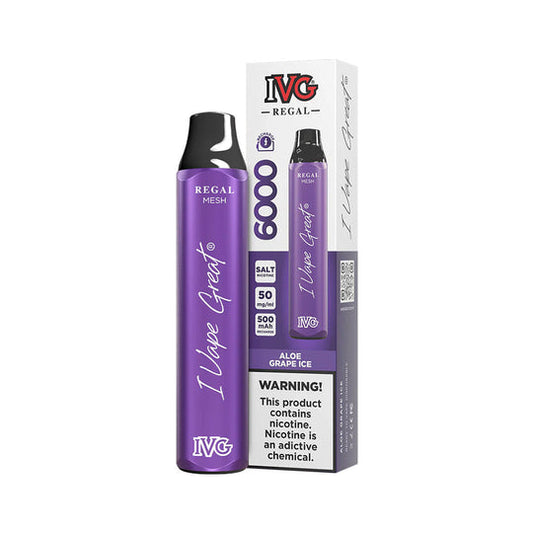 IVG REGAL ALOE GRAPE ICE 20MG 6000P