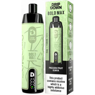 DRIP DOWN BOLD MAX 15000 PUFFS DISPOSABLE - PASSION FRUIT GUAVA