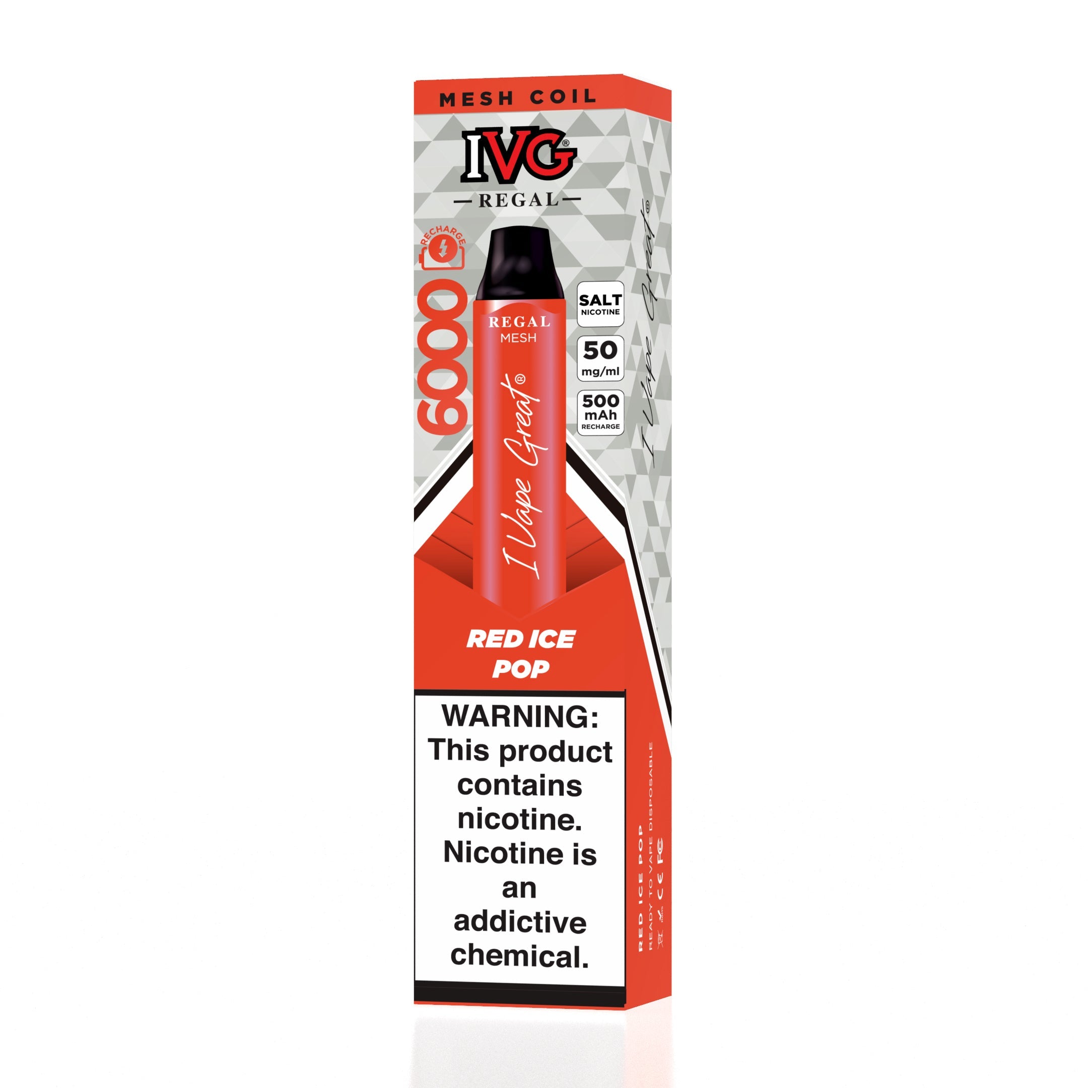 IVG REGAL RED ICE POP 6000 PUFF