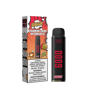 SLUGGER DISPOSABLE 6000 PUFFS STRAWBERRY CHERRY WATERMELON ICE