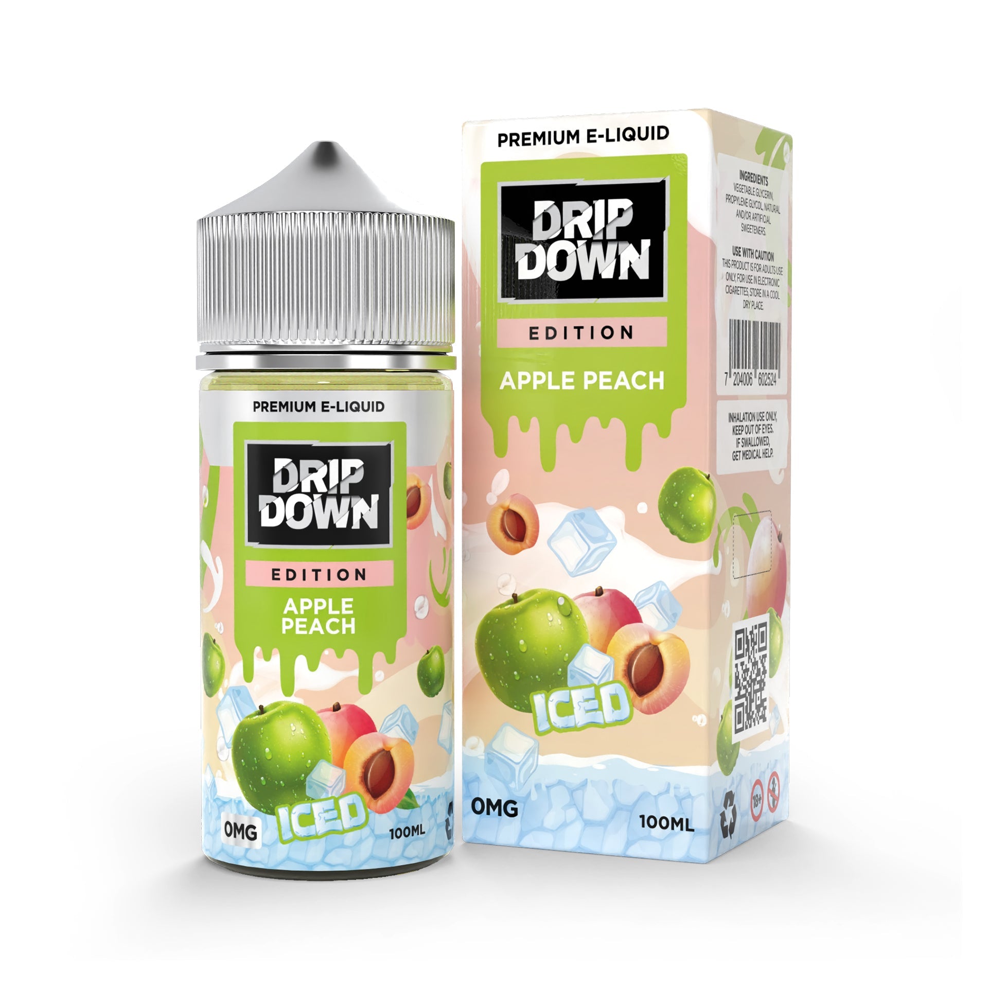 DRIP DOWN APPLE PEACH ICED 0MG 100ML