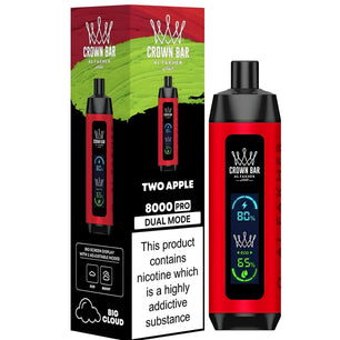 AL FAKHER CROWN BAR DISPOSABLE TWO APPLE 8000 PUFFS