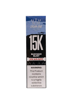 AL FAKHER CROWN BAR ICE ADJUST DISPOSABLE BLUE RAZZ BLAST 15K PUFFS
