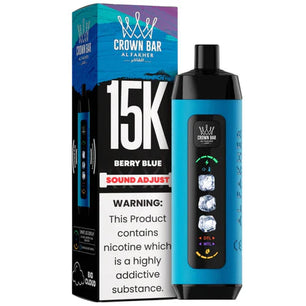 AL FAKHER CROWN BAR ICE ADJUST DISPOSABLE BERRY BLUE 15K PUFFS