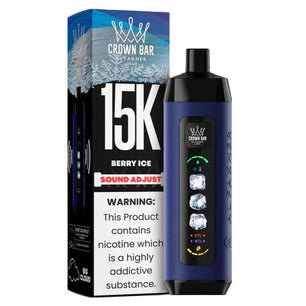 AL FAKHER CROWN BAR ICE ADJUST DISPOSABLE BERRY ICE 15K PUFFS