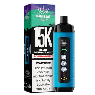 AL FAKHER CROWN BAR ICE ADJUST DISPOSABLE BLACK CURRENT MINT 15K PUFFS