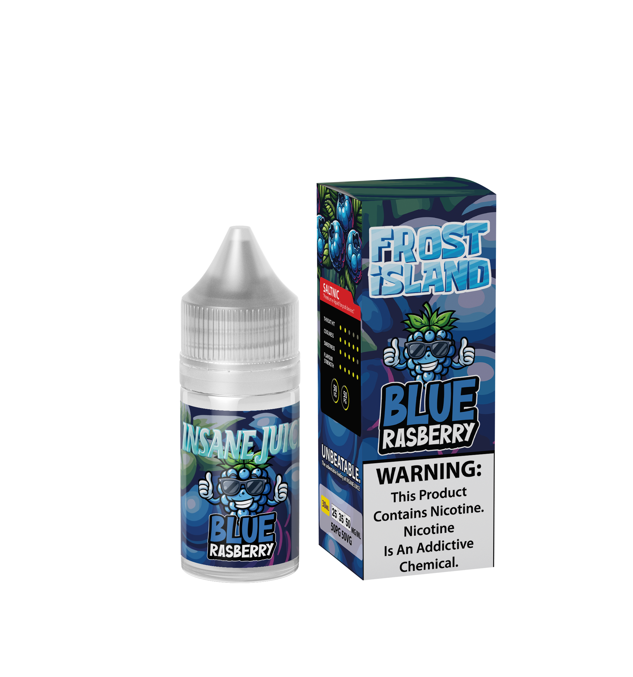 INSANE FROST BLUE RASPBERRY 50MG 30ML