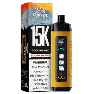 AL FAKHER CROWN BAR ICE ADJUST DISPOSABLE COOL MANGO 15K PUFFS