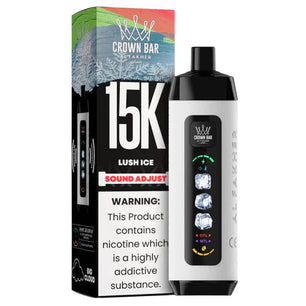AL FAKHER CROWN BAR ICE ADJUST DISPOSABLE LUSH ICE 15K PUFFS