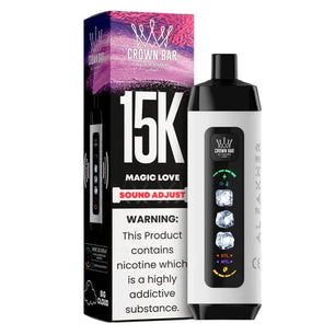 AL FAKHER CROWN BAR ICE ADJUST DISPOSABLE MAGIC LOVE 15K PUFFS