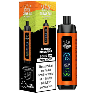 AL FAKHER CROWN BAR DISPOSABLE  MANGO PINEAPPLE 8000 PUFFS