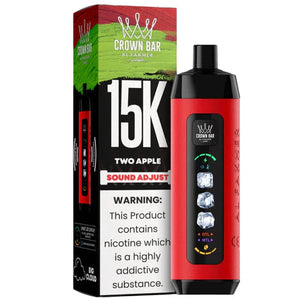 AL FAKHER CROWN BAR ICE ADJUST DISPOSABLE TWO APPLE 15K PUFFS