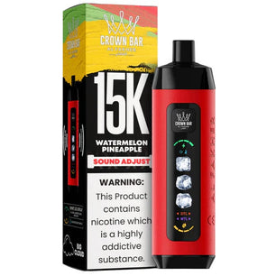 AL FAKHER CROWN BAR ICE ADJUST DISPOSABLE WATERMELON PINEAPPLE 15K PUFFS
